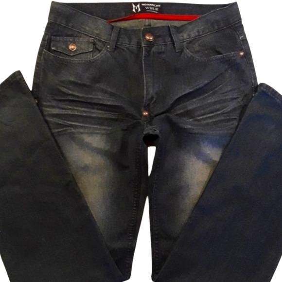 Monarchy Dark Blue Wash Denim Jeans. Men's Size: Waist 32x32 Inseam. - Picture 2 of 7